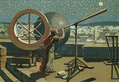Hipparchos v observatoři v Alexandrii od Josep or Jose Planella Coromina