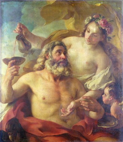 Jupiter, Hebe a Amor od Joseph-Marie the Elder Vien