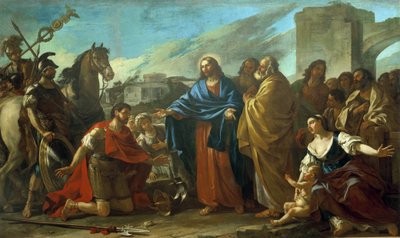 Zázraky Kristovy: „“ Centurion u nohou Kristových“ od Joseph Marie, the Elder Vien