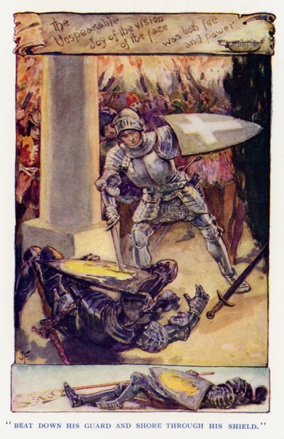 Ilustrace pro Sir Knight of the Splendid Way (barevné lito) od Joseph (after) Finnemore