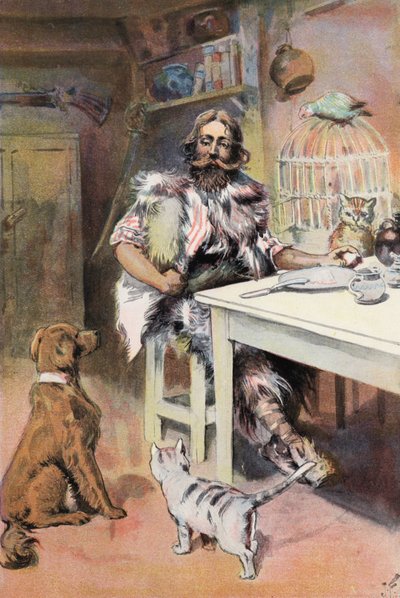 Robinson Crusoe: Jsem jako král (barva litho) od Joseph (after) Finnemore