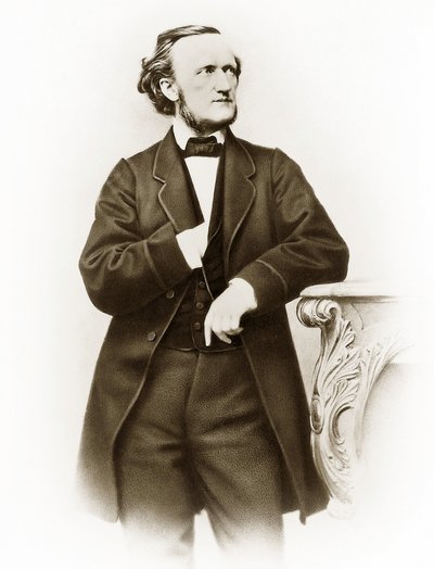 Portrét Richarda Wagnera (1813-1883), fotografie německého skladatele od Josepha Alberta (1825-1886) od Joseph Albert