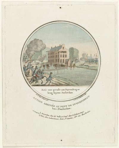 Útok na most Duivendrecht, 1787 Akce pro Gevalle aan Duyvendregse brug buyten Amsterdam / Akce arrivée au pont de Duyvendregt hors d