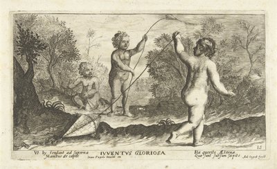 Děti létající draky Iuventus gloriosa (název na objektu) od Joseph Antoine Cochet