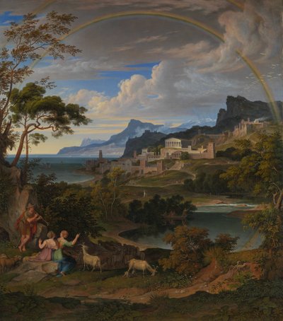 Heroic Landscape with Rainbow, 1824. od Joseph Anton Koch