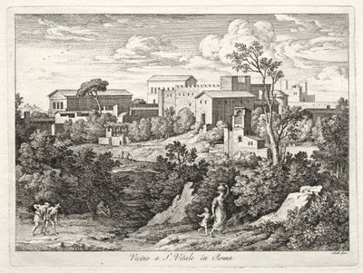 Pohled na San Vitale, Řím od Joseph Anton Koch
