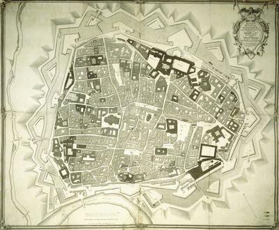 Rytý plán Vídně, 1770 od Joseph Anton Nagel