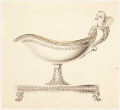 Kresba, Výška lodi s omáčkou, 1790-1825 od Joseph Anton Seethaler Ii