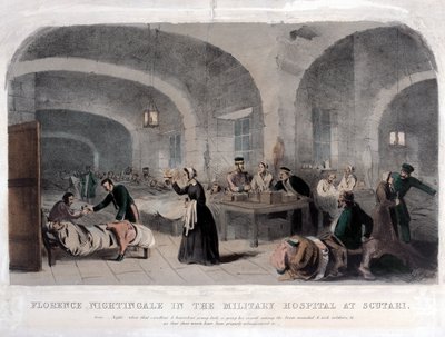 Florence Nightingale (1820-1910) ve vojenské nemocnici ve Scutari během krymské války, 1856 od Joseph Austin Benwell