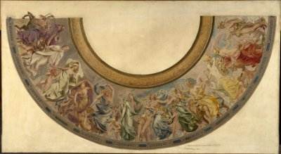 Skica Festivalového schodiště na pařížské radnici: Les mois républicains od Joseph Blanc