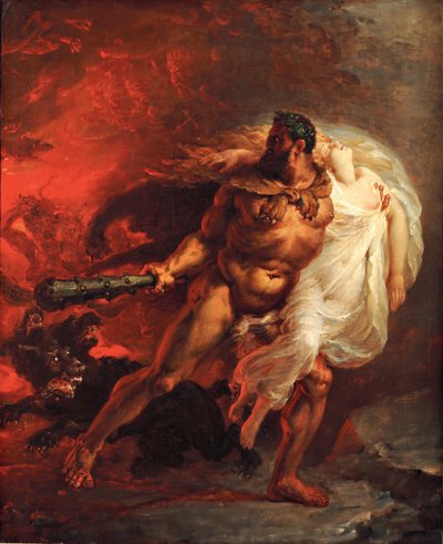 Hercules trhá Alceste pryč z pekla, asi 1806. od Joseph Boniface Franque