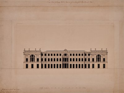 Východní fronta Langley Hall v Kentu od Joseph Bonomi