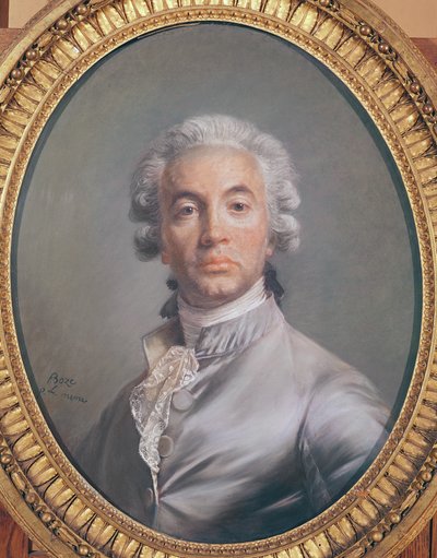 Autoportrét (pastel na modrém papíře) od Joseph Boze