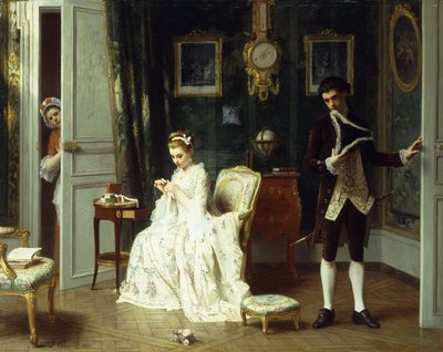 Návštěvník, 1881 od Joseph Caraud