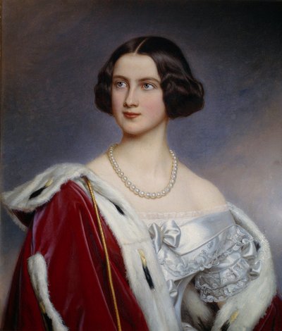 Portrét princezny Marie Pruské (1825-1889) Malba Josepha Karla Stielera (1781-1858) (např. vše) Mnichov 19. století. Chateau De Nymphenburg od Joseph Carl Stieler
