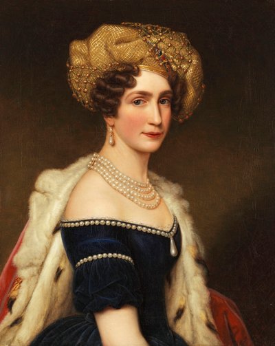 Bavorská princezna Augusta (1788-1851), vévodkyně z Leuchtenbergu, kolem roku 1825 (olej na plátně) od Joseph Carl Stieler