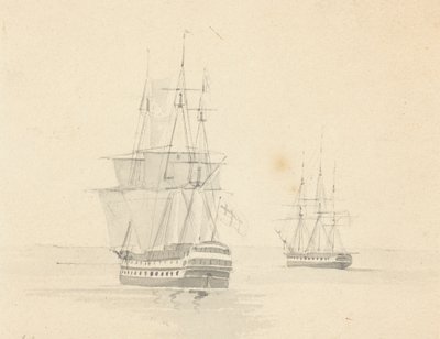 Fregata a korveta, záď vpřed od Joseph Cartwright