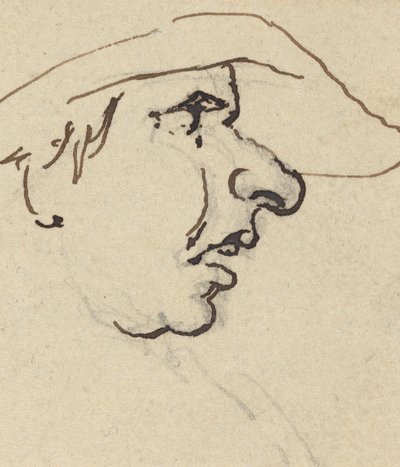 Profil muže s velkým nosem klobouk od Joseph Cartwright