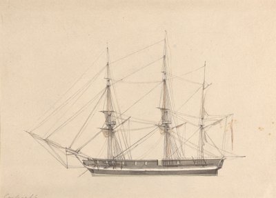Boční pohled na Single Barque od Joseph Cartwright