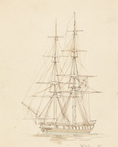 Single Hermafrodit Brig, Bow Forward od Joseph Cartwright
