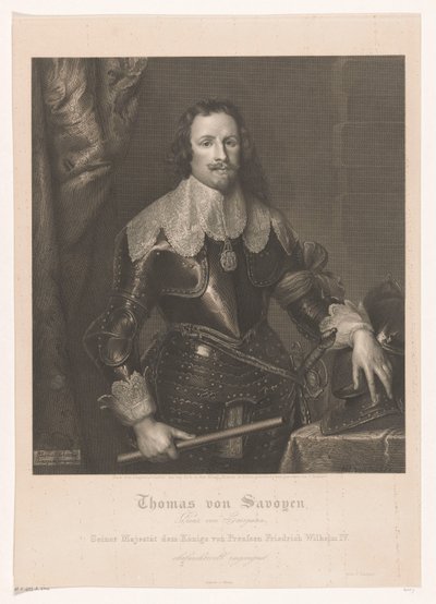Portrét van Francesco Tommaso van Savoye, pod vedením van Carignano od Joseph Caspar