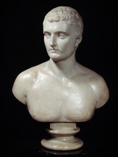 Busta Charlese Marie Bonaparte (1746-1785), otce Napoleona Mramorová socha od Josepha Charlese Marina (1759-1834) Paříž 19. století, Thiers Foundation od Joseph Charles Marin
