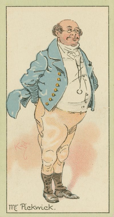 Pan Pickwick (barevná litografie) od Joseph Clayton (1856-1937) (after) Clarke