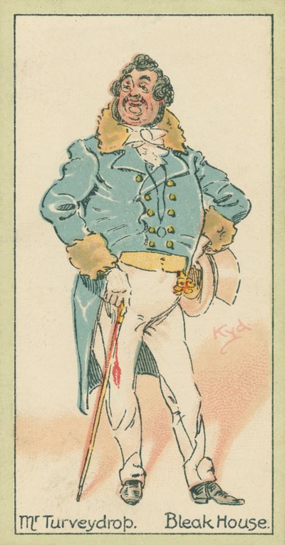 Pan Turveydrop, Ponurý dům (barevná litografie) od Joseph Clayton (1856-1937) (after) Clarke