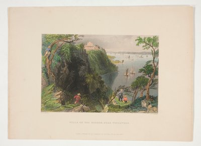 Villa on the Hudson, Near Weehawken, ilustrace pro Nathaniela Parkera Willise od Joseph Clayton Bentley
