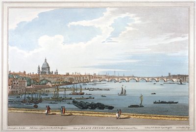 Blackfriars Bridge, Londýn, 1795 od Joseph Constantine Stadler