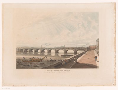 Pohled na most Waterloo z východní strany terasy Somerset House Pohled na most Waterloo, z východního konce terasy Somerset House Terrace (název na objektu) od Joseph Constantine Stadler