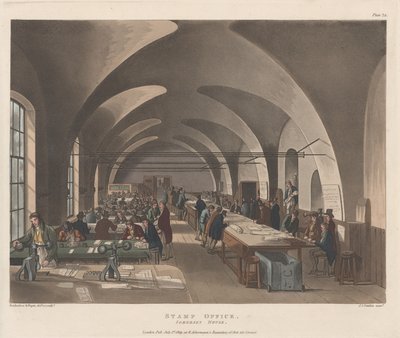 Známkový úřad, Somerset House, 1. července 1809, 1. července 1809. od Joseph Constantine Stadler