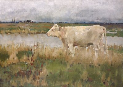 A Lincolnshire Pasture, cca 1882-3 (olej na plátně) od Joseph Crawhall