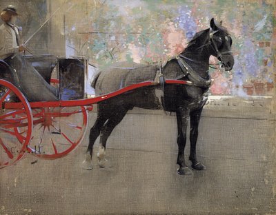 Kukkakauppa (guassi pellavalle) od Joseph Crawhall