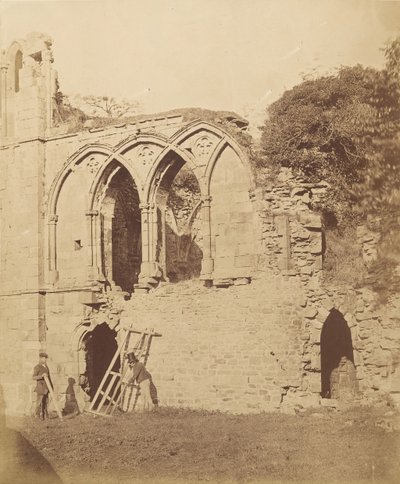 Easby Abbey. Refektář, 50. léta 19. století. od Joseph Cundall