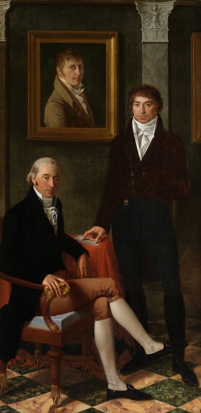 Portrét přátelství umělců Françoise Wynckelmana, Françoise van der Donckta a Josepha Odevaere (olej na plátně) od Joseph Denis Odevaere
