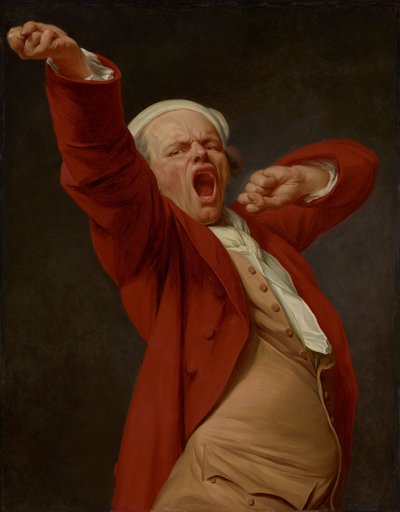 Autoportrét, Zívání, do roku 1783 (olej na plátně) od Joseph Ducreux
