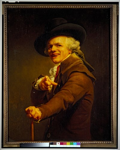 Autoportrét v posměchu (Autoportrait en Moquer), nedatováno (plátno) od Joseph Ducreux