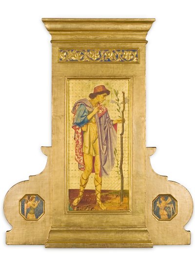 Crystofore, 1898-99 (kombinovaná média na opracovaném zlatém panelu) od Joseph Edward Southall