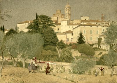 V Toskánsku, 1906 (wc na papíře) od Joseph Edward Southall