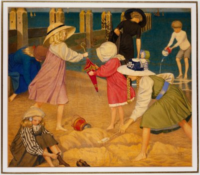Na pláži, Southwold od Joseph Edward Southall