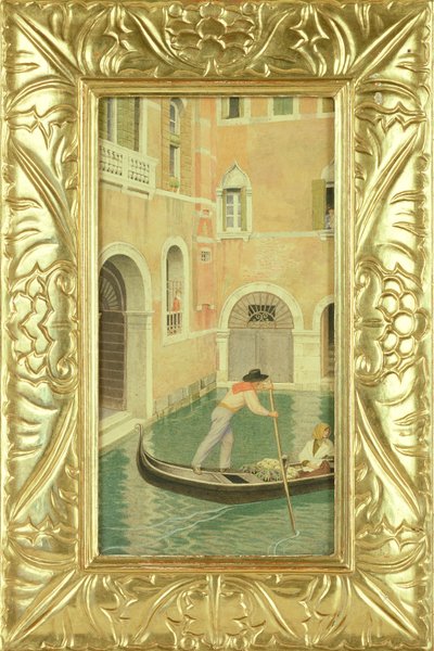 Rio della Guerra, Benátky, 1921 (wc nebo tempera přes tužku na kartě) od Joseph Edward Southall
