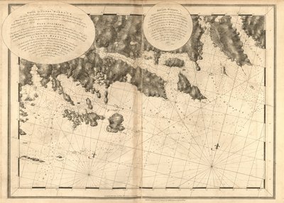 Atlantský Neptun, publikovaný pro potřeby Královského námořnictva Velké Británie, od Joseph F. W. Des Barres