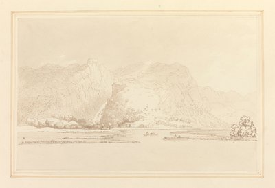 Lodore Cottage skály a pád od Joseph Farington