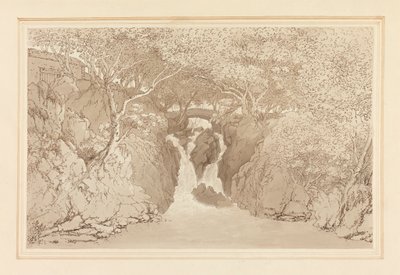 Dolní vodopád Rydal od Joseph Farington