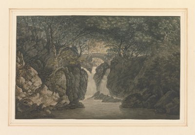Dolní vodopád Rydal od Joseph Farington
