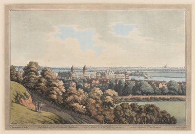 Pohled na Greenwich a Up the River od Joseph Farington