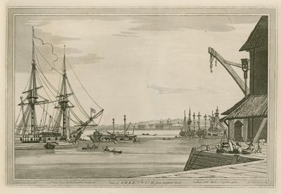 Pohled na Greenwich z Deptford Yardu od Joseph Farington