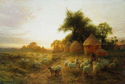 Yon Yellow Sunset Dying in the West (olej na plátně) od Joseph Farquharson