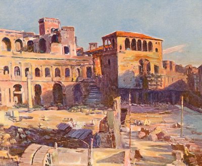 Řím: Trajánův pochod (barevná litografie) od Joseph Felix Bouchor